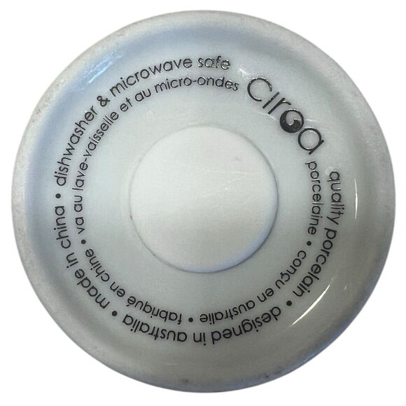 Ciroa Porcelain Travel Mug Coffee Typography Black White Silicone Lid Reusable - Picture 9 of 9